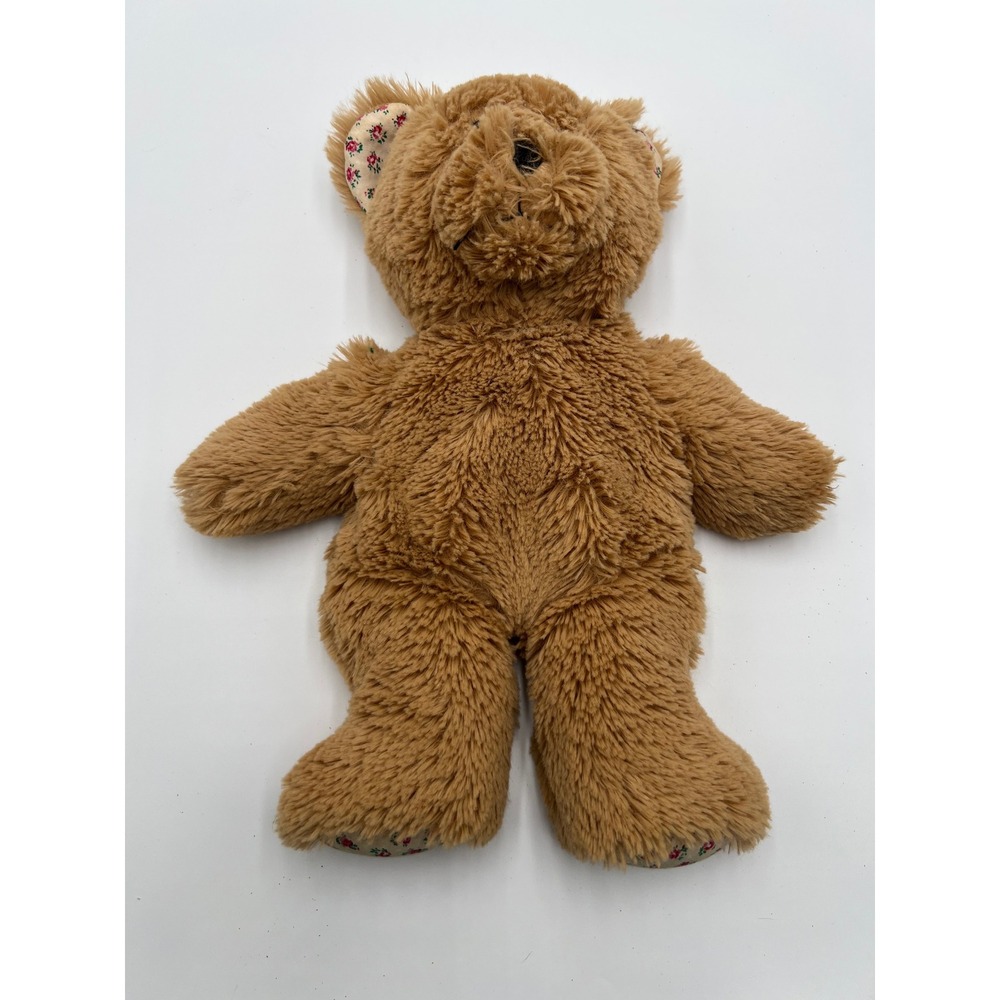 Intelex Cozy Plush Microwaveable Teddy Bear Brown Floral Ears Lavender Scented